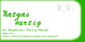matyas hurtig business card